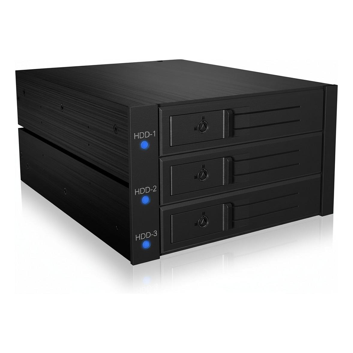 ICY BOX Backplane 3xSATA/SAS 3,5'' HDD f. 2x5,25'', 3x7-Pin SATA