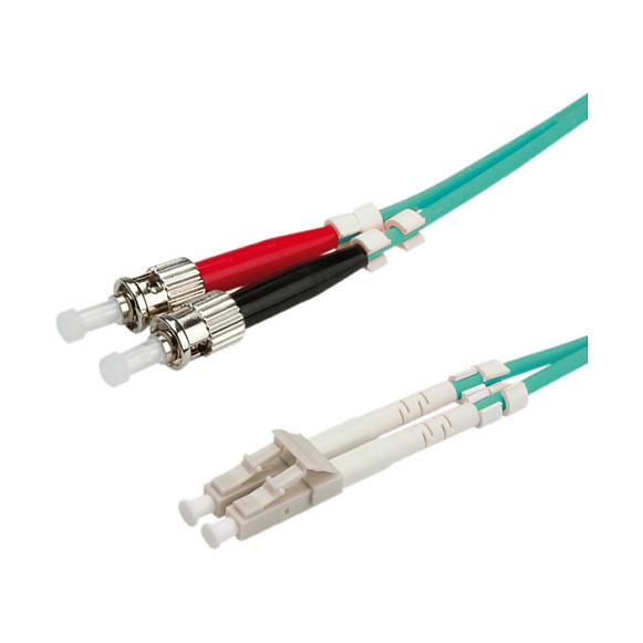 Fiberoptisk patchkabel ROLINE OM3 LC/ST 1 m - turkis