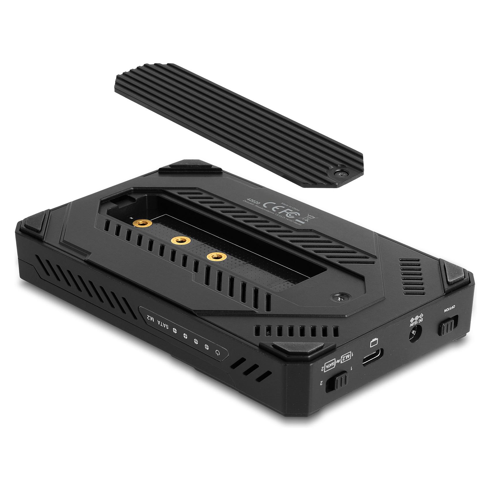 HDD/SSD-kabinet DeLOCK 42020 til M.2 NVMe og 2,5" SATA med klonfunktion