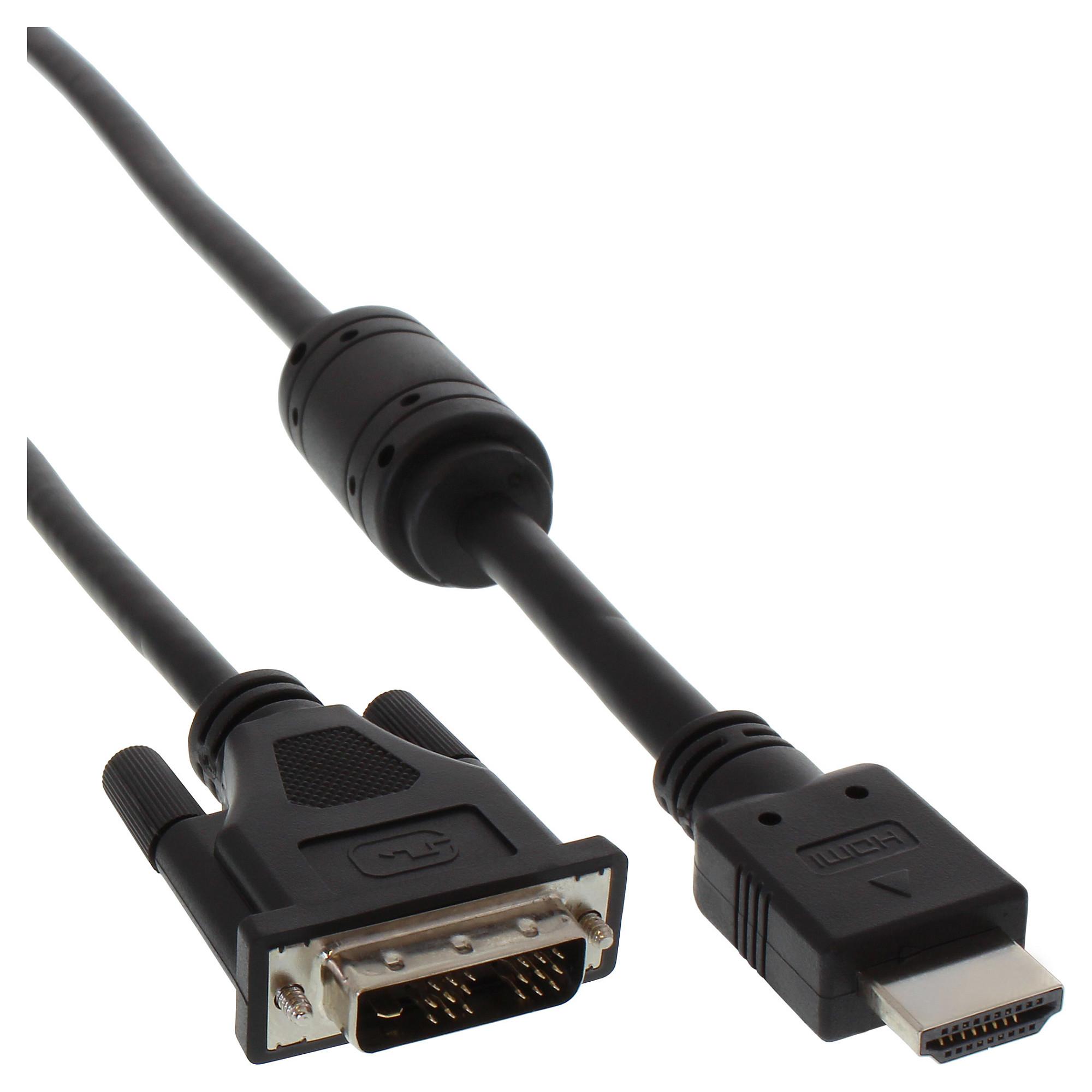 HDMI-DVI adapterkabel InLine 19-polet til 18+1 - 1,8 m