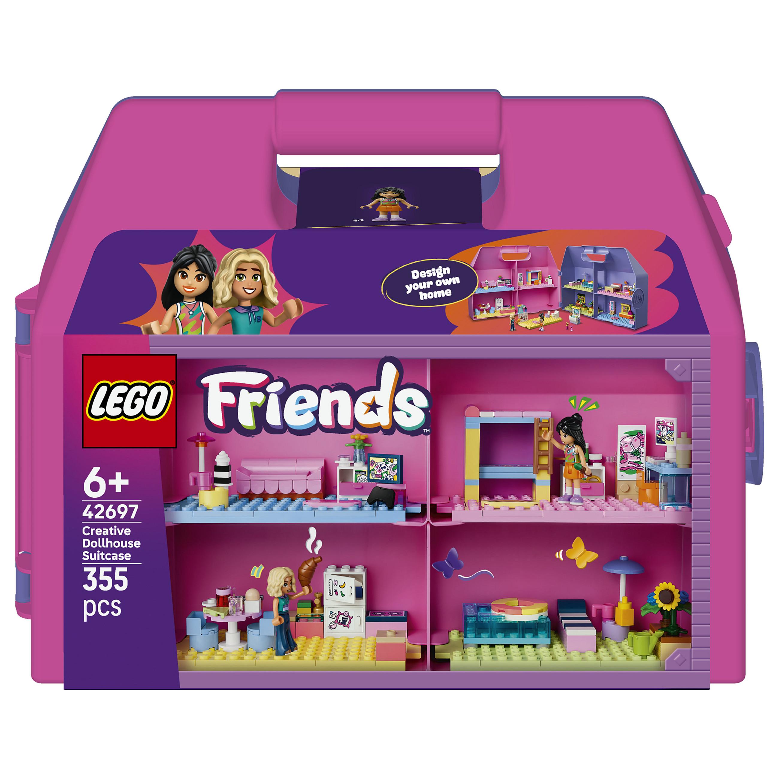 LEGO Friends 42697 Kreativ dukkehus-kuffert byggesæt med 355 dele og 2 minidukker
