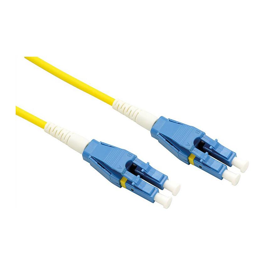 Fiberoptisk duplexkabel ROLINE OS2 LC/LC - gul, 2 m