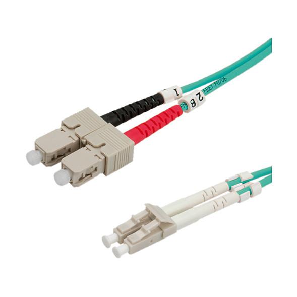 Fiberoptisk kabel ROLINE 50/125 µm OM3 LC/SC - turkis, 3 m