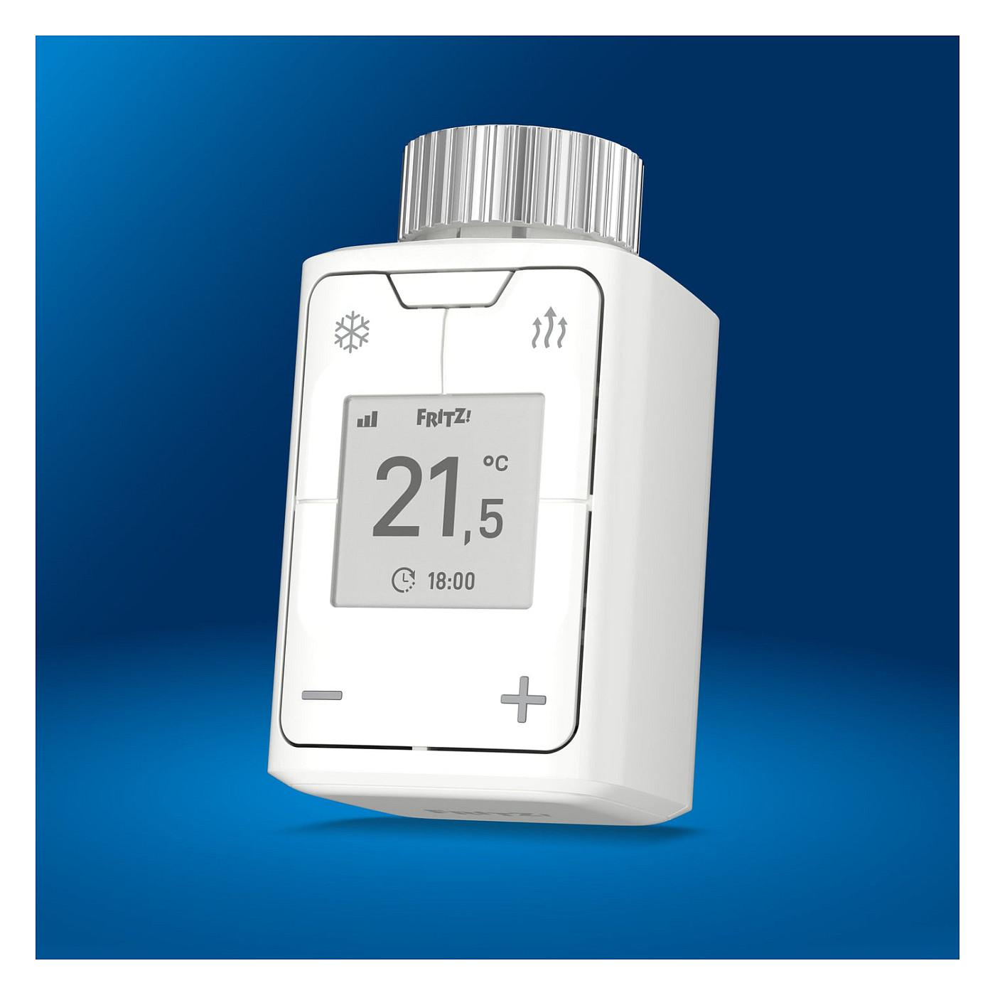 FRITZ! Smart Thermo 302, Hvid, Knapper, 0 - 50 °C, 40 m, °C, AA