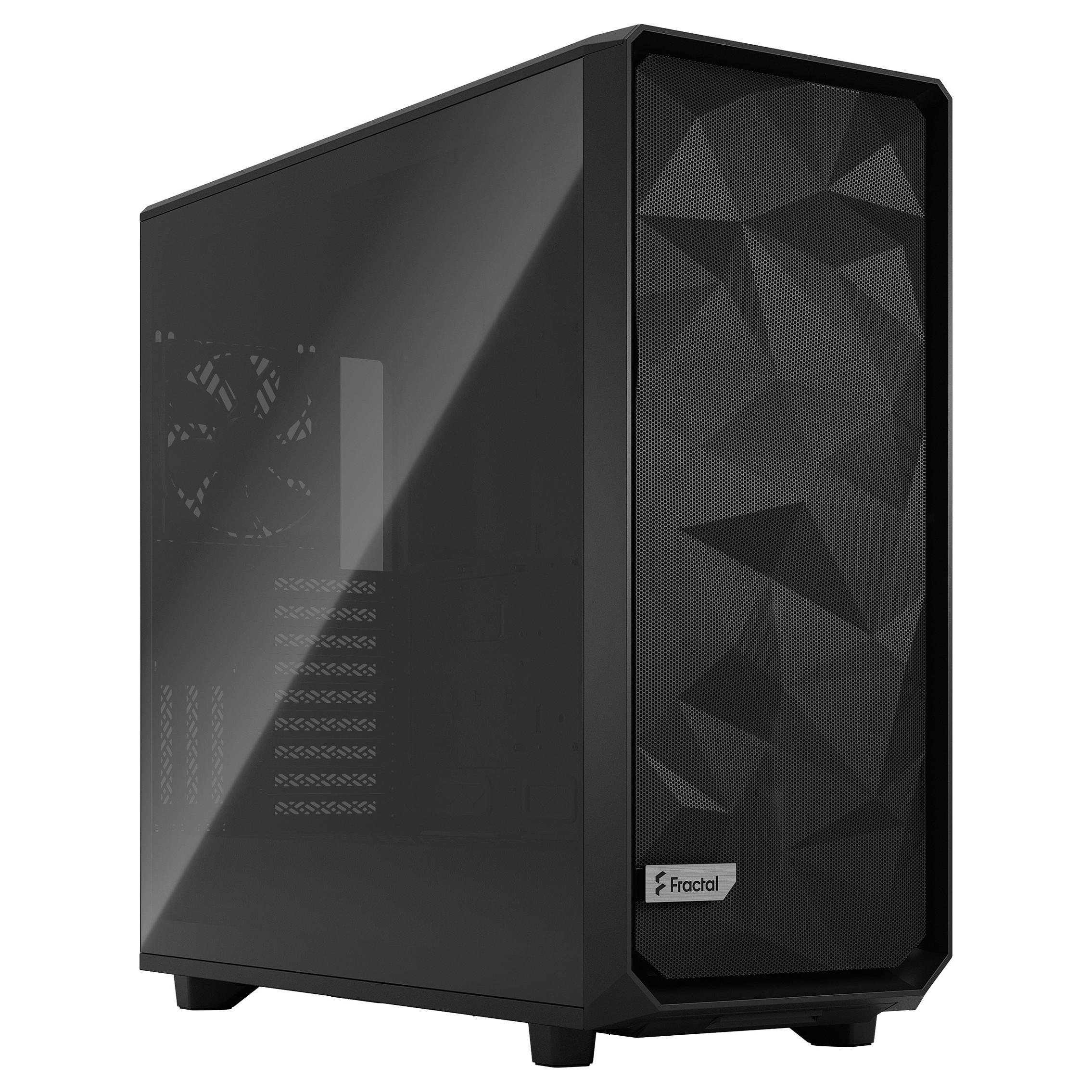 Fractal Design Meshify 2 XL - Tower - forstærket forlænger ATX - sidepanel med vindue (hærdet glas) - ingen strømforsyning (ATX) - sort - USB/Lyd