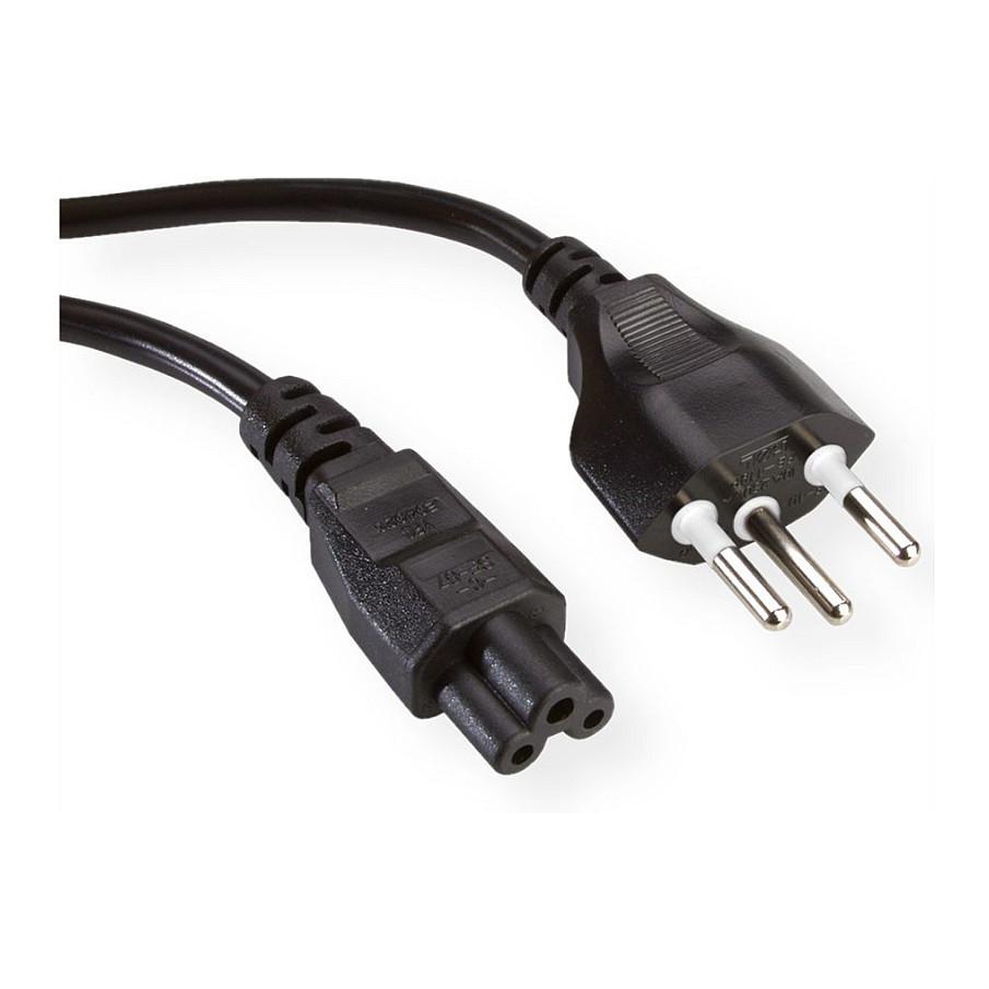 Strømkabel VALUE 19.99.2097 T12 til IEC C5 - 1 m, sort