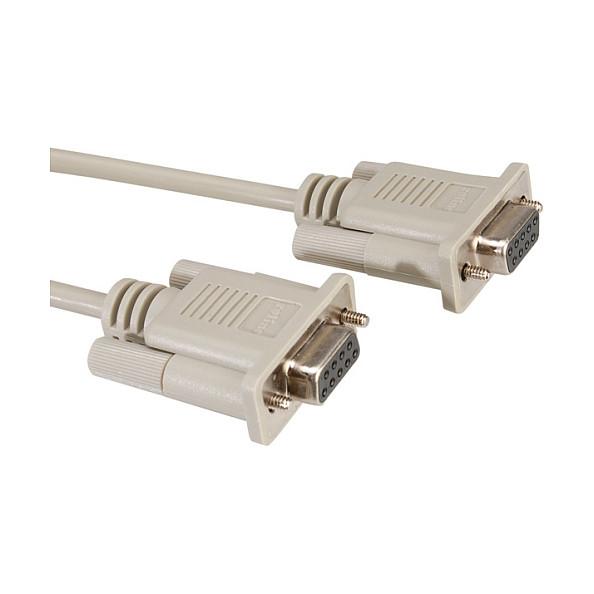 Serielt linkkabel ROLINE DB9 hun - DB9 hun 3 m - grå