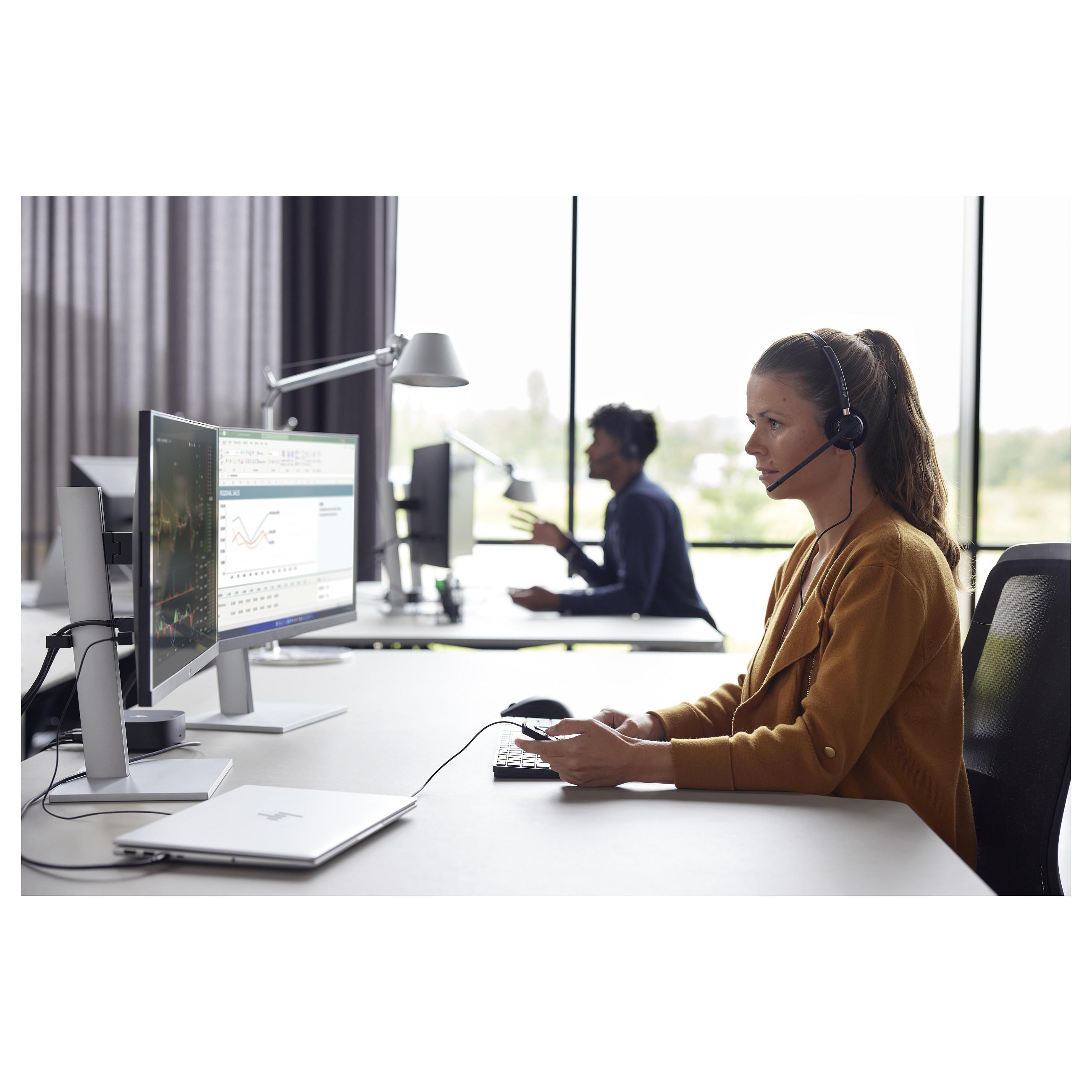 HP Poly EncorePro 530D - EncorePro 500 series - headset - på øret - kablet - USB-A, USB-C - sort - TAA-kompatibel - for ProBook 440 G7 Notebook, 440 G9 Notebook, 450 G10 Notebook