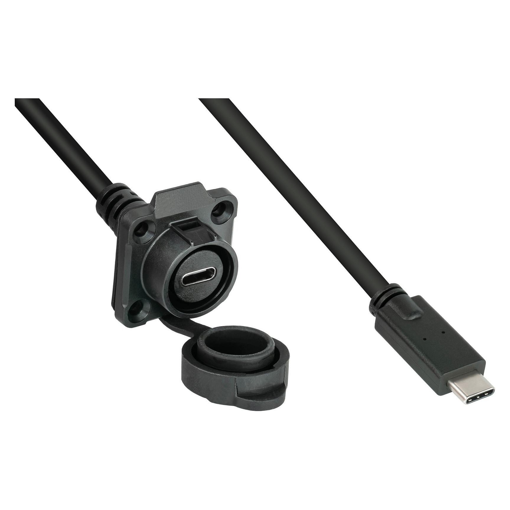 USB-C indbygningsforlænger econ connect IC01-16U3102-005 - 0,5 m