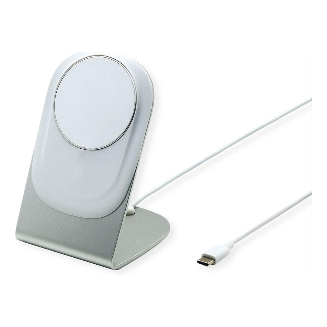 Magnetisk trådløs oplader ROLINE 19.11.1016 med stander - 15 W