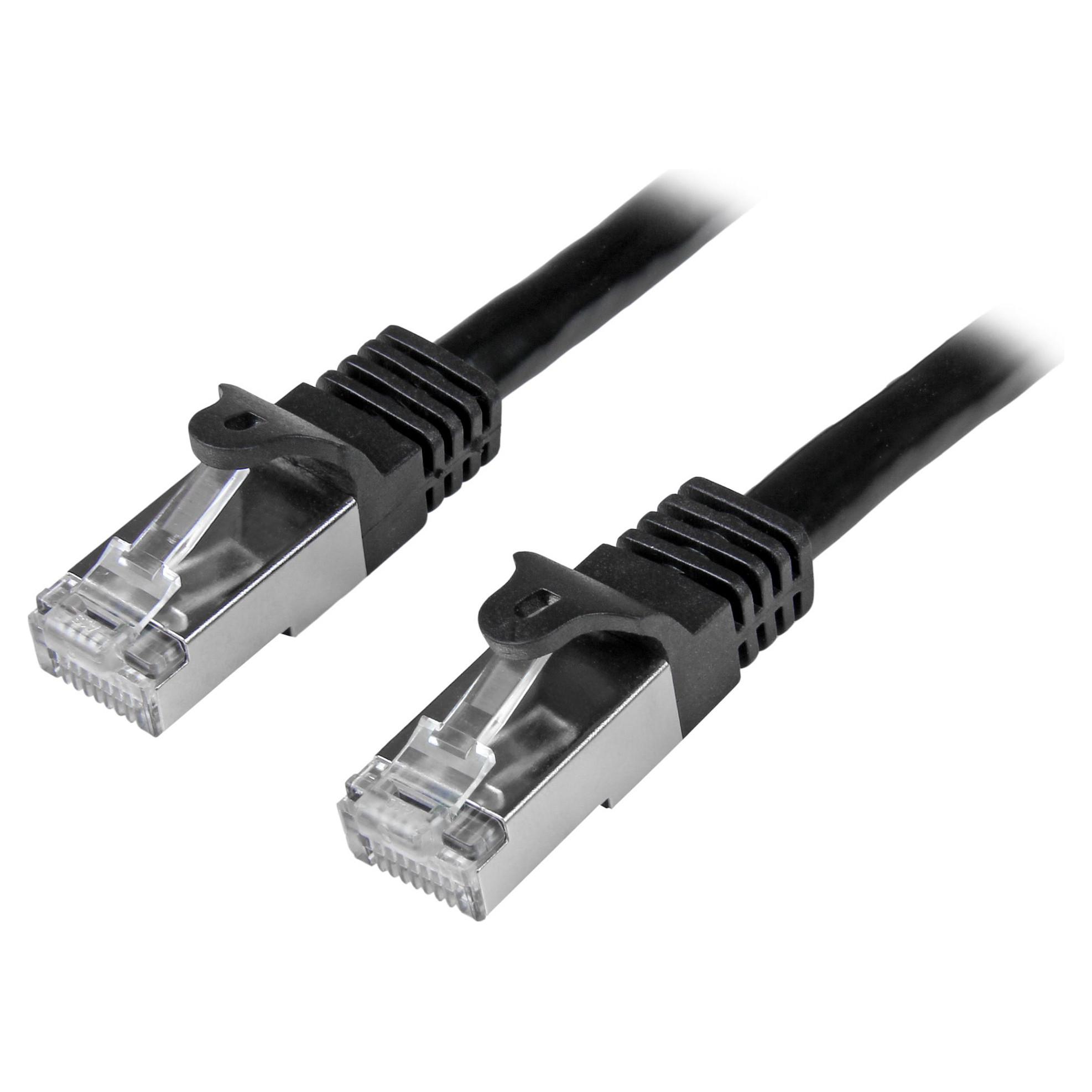 StarTech.com 3m Black Cat6 / Cat 6 Shielded (SFTP) Patch Cable 3 m CAT 6 Kabel med afskærmning med folie og kobberfletning (SFTP 3m Patchkabel Sort