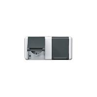 Dobbelt stikkontakt JUNG 8220-1 W AP/WD - vandret med skriftfelt