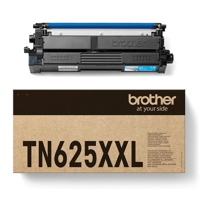 Brother TN625XXLC - Høj kapacitet - cyan - original - boks - tonerpatron - for Brother DCP-L8630CDW, HL-L8430CDW, HL-L8570CDW, MFC-L8730CDW Workhorse MFC-L8970CDW