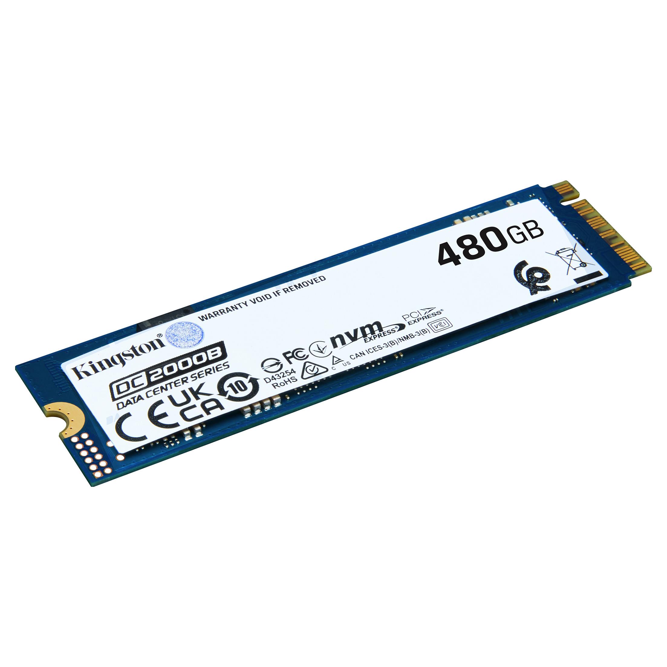 Kingston Data Center DC2000B - SSD - Enterprise - 480 GB - intern - M.2 2280 - PCIe 4.0 x4 (NVMe)