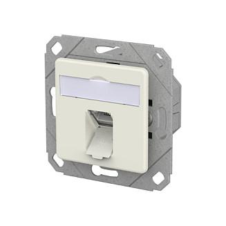 Dataudtag METZ CONNECT E-DAT C6A LSA++ 1 Port UPk - hvid billede