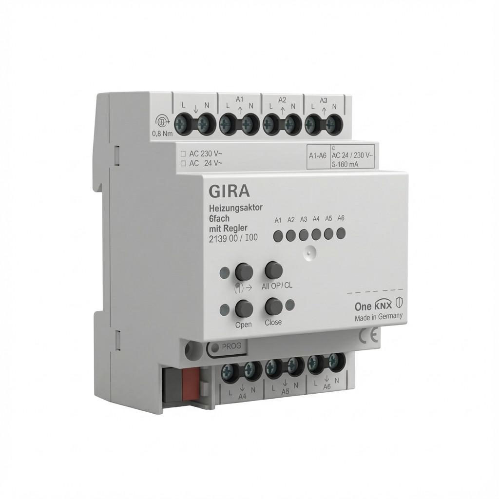 Varmeaktor GIRA 213900 6-fold med regulator One KNX