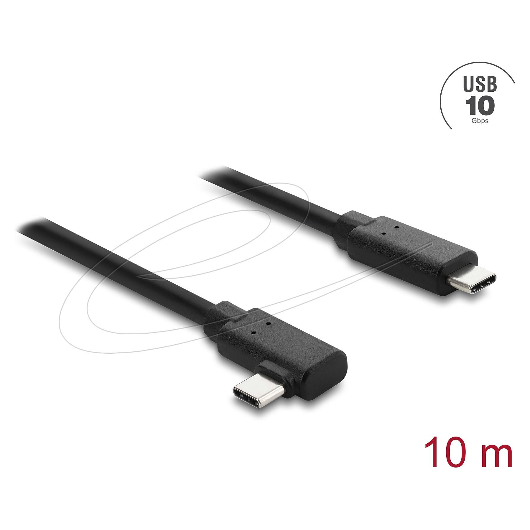 Aktivt optisk USB-C-kabel DeLOCK 87242 - vinklet, 10 m