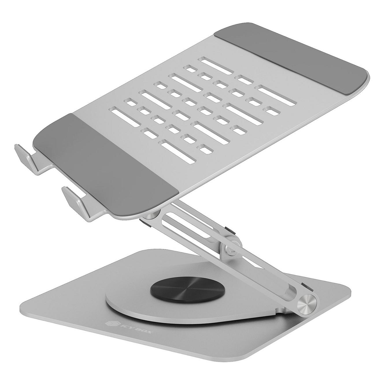 ICY BOX IB-NH300-R laptopstativ i aluminium til bærbar op til 17" - sølv