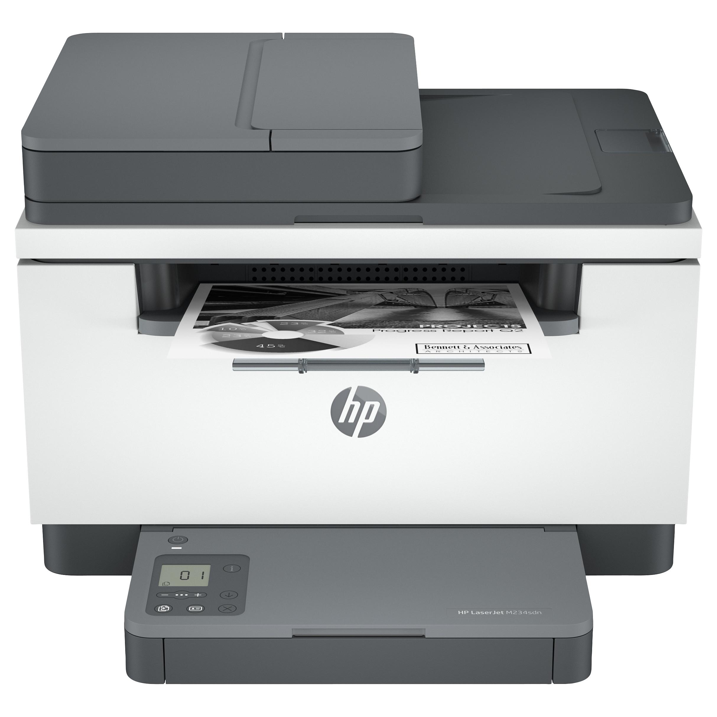 HP LaserJet MFP M234sdn - Multifunktionsprinter - S/H - laser - Legal (216 x 356 mm) (original) - Legal (medie) - op til 30 spm (kopiering) - op til 29 spm (udskriver) - 150 ark - USB 2.0, LAN - lys basalt