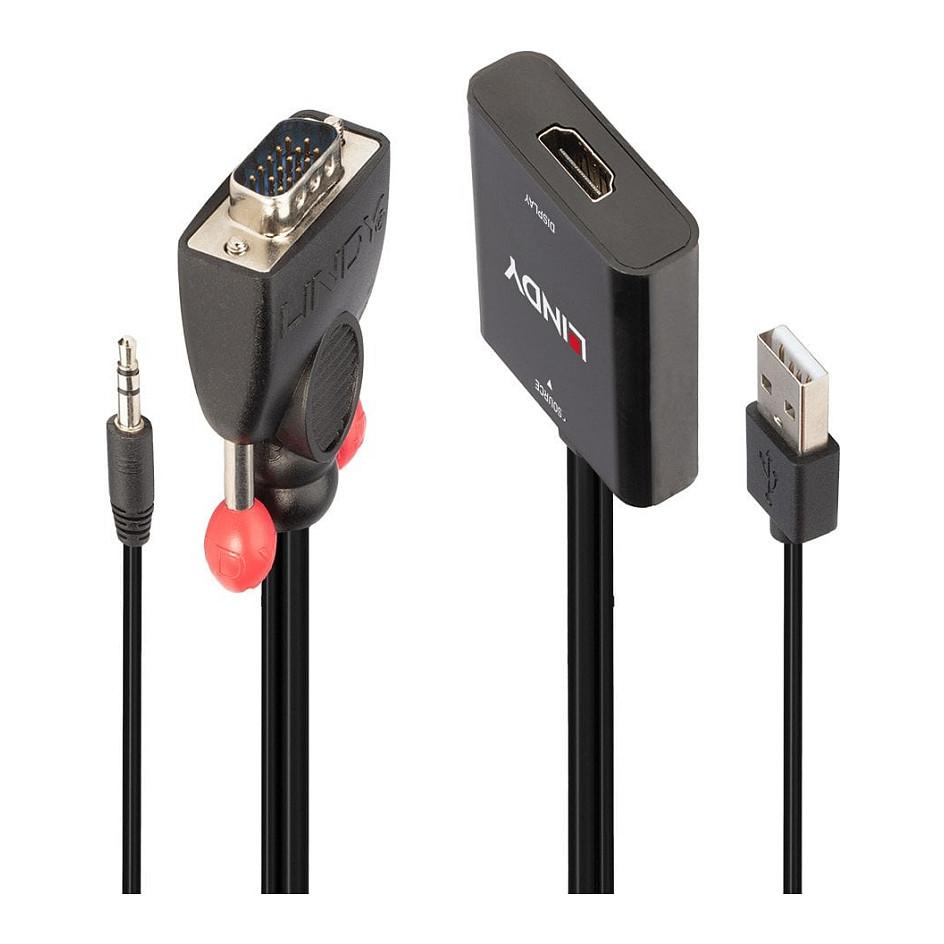 Konverter Lindy VGA og lyd til HDMI