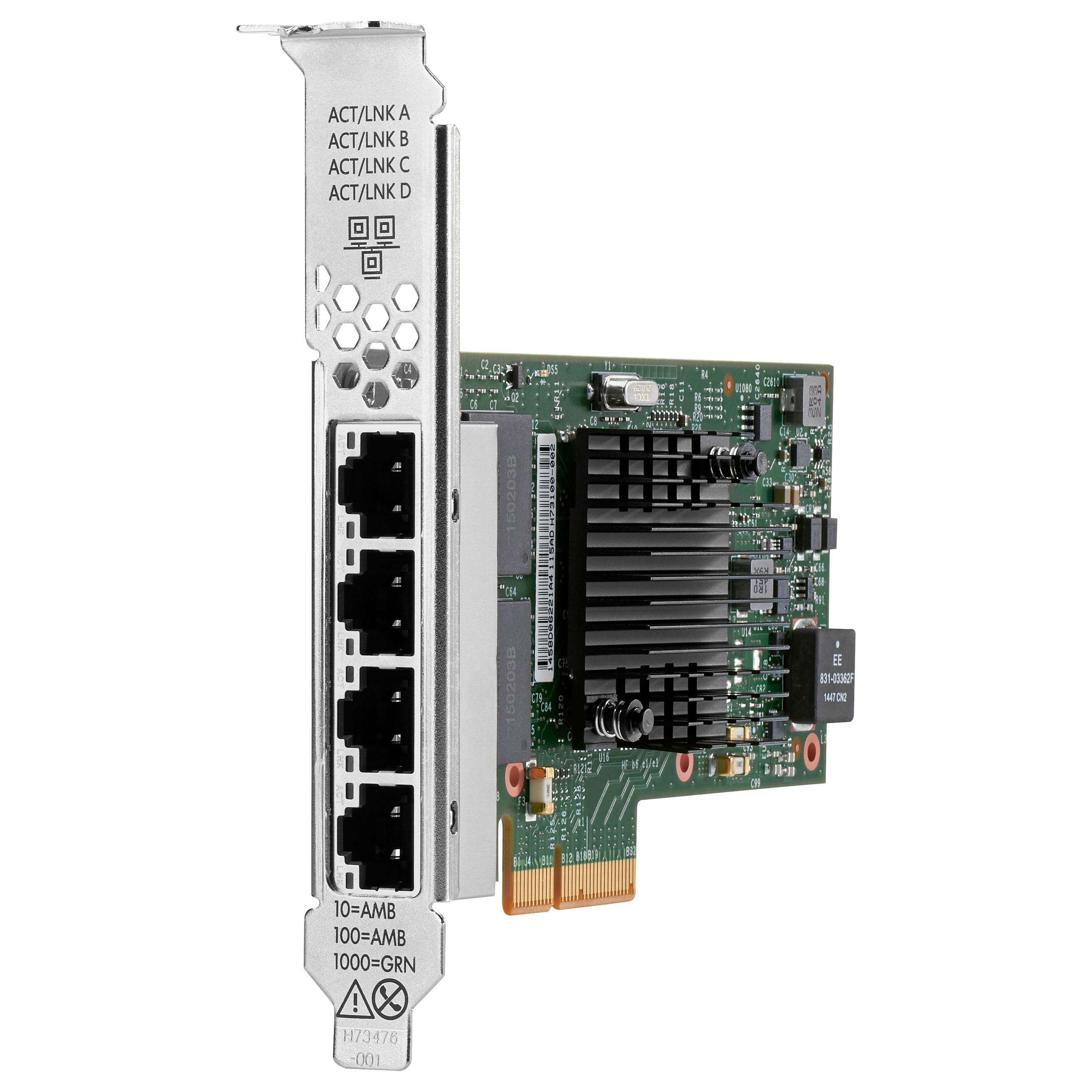 Broadcom BCM5719 - Netværksadapter - PCIe 2.0 x4 - Gigabit Ethernet x 4 - for Apollo 4200 Gen10 ProLiant DL20 Gen10, DL325 Gen10, DL360 Gen10, DL380