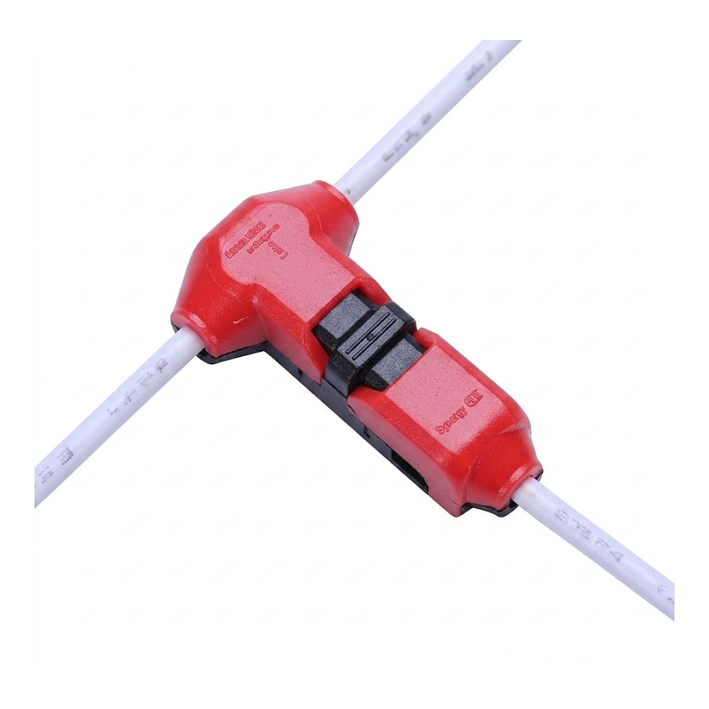 T-formet LED-stripstik Synergy 21 LED FLEX Easy Connect 1 line - rød