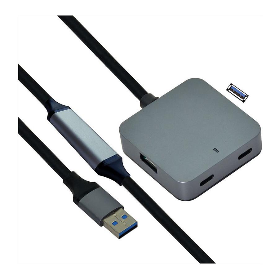 USB-hub VALUE 12.99.1125 - 4 porte, 10 m, sort