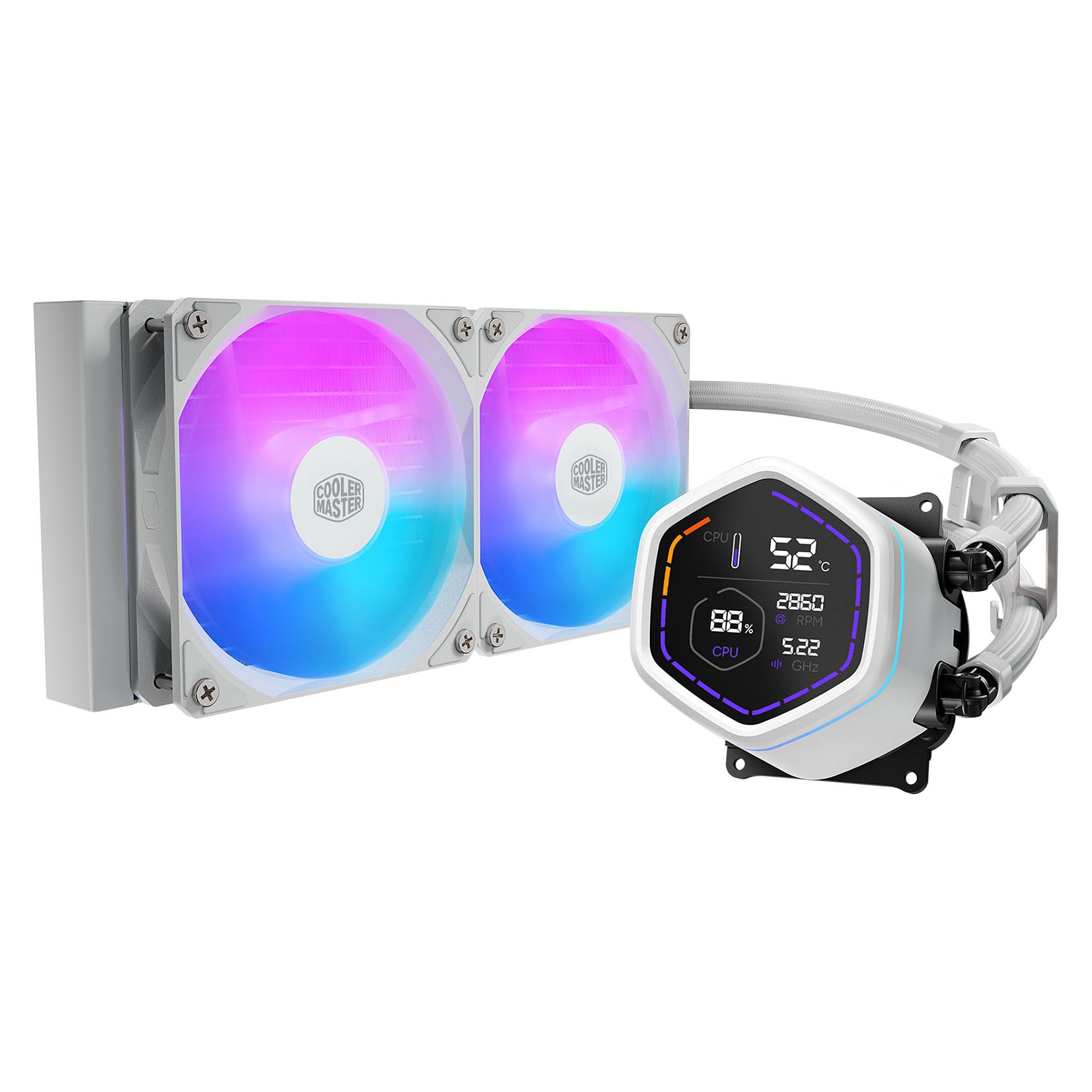 Cooler Master MasterLiquid Core Nex Digital Processor Alt-i-en væskekøler 12 cm Sort 1 stk
