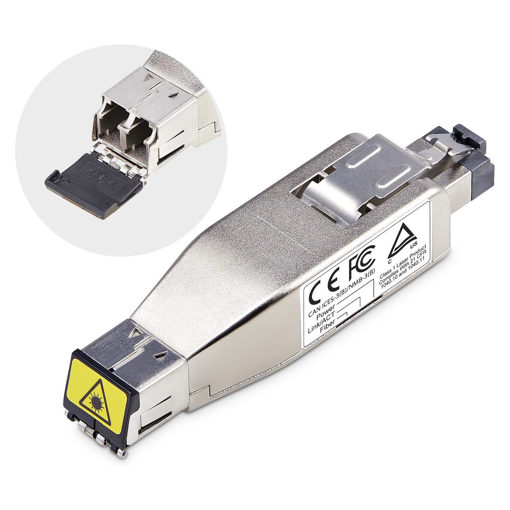Startech Gigabit Fiber to RJ45 Ethernet Media Converter, Micro Mini - Fibermedieomformer - 1GbE - 1000Base-LX, 1000Base-T - RJ-45 / LC-enkelttilstand/LC-multitilstand - op til 10 km - 1310 nm - TAA-kompatibel - for P/N: 50FIBLCLC10, 50FIBLCLC15, N6PATCH6BL, N6PATCH6BL10PK