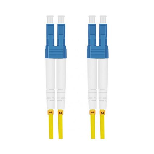 LWL-patchkabel Helos OS2 Duplex LC/LC LSZH - gul 15 m
