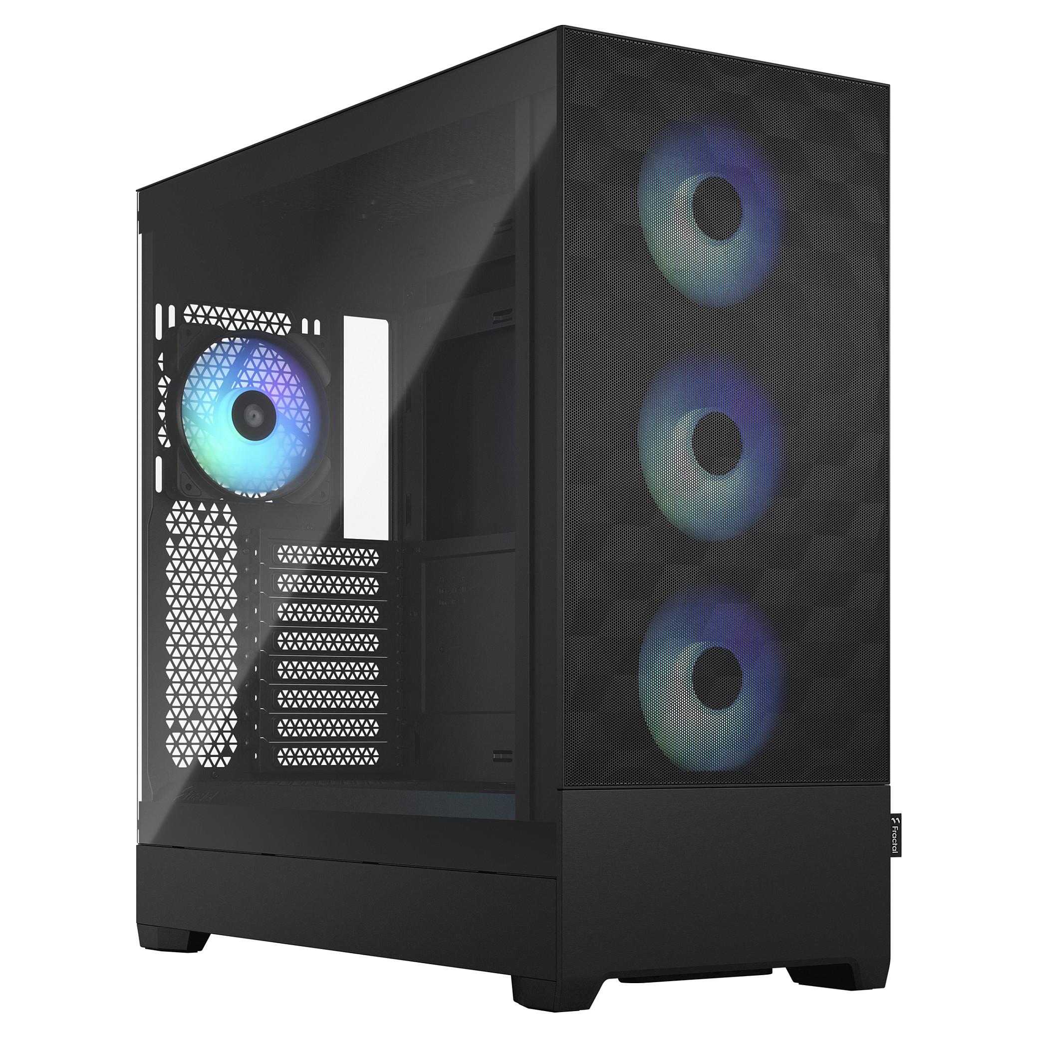 Fractal Design Pop XL Air RGB - Tower - udvidet ATX - ingen strømforsyning (ATX) - sort TG klar tone - USB/Lyd