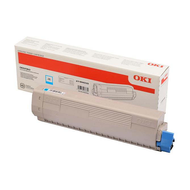 OKI Tonerkassette cyan, 10000 sider 46443103 Modsvarer: N/A