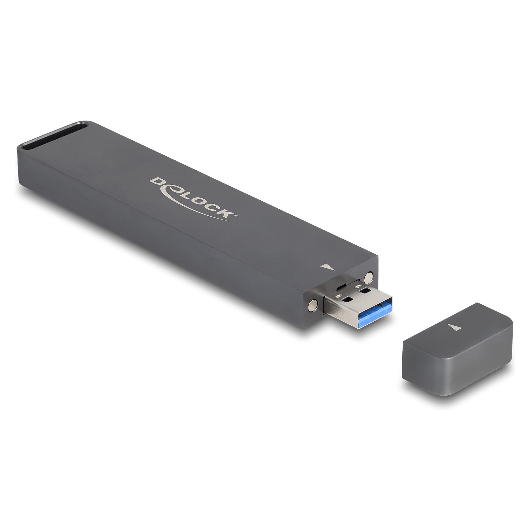 SSD-kabinet DeLOCK 42021 til M.2 NVMe/SATA - grå