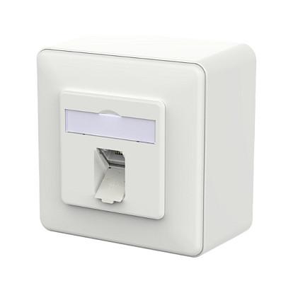 RJ45 dataudtag METZ CONNECT E-DAT C6A LSA++ 1 Port AP - trafikhvid