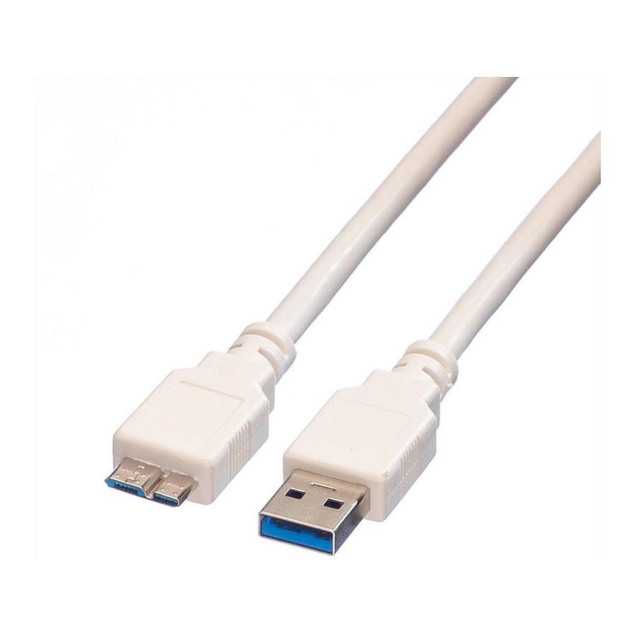 USB-kabel VALUE USB 3.2 Gen 1 A til Micro B - hvid, 0,15 m