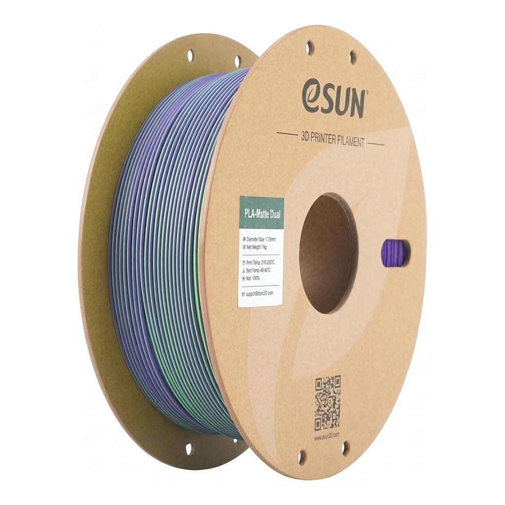 3D-printerfilament eSUN PLA Matte Dual 1,75 mm - grøn/lilla 1 kg