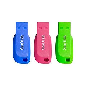 SanDisk Cruzer Blade 16GB USB 2.0 USB stick Blå Grøn Pink