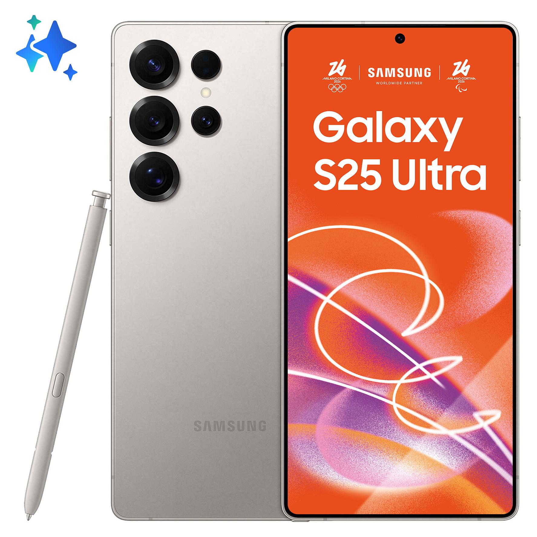 Samsung Galaxy S25 Ultra 17,5 cm (6.9) Dual SIM Android 15 5G USB Type-C 12 GB 512 GB 5000 mAh Grå, Titanium
