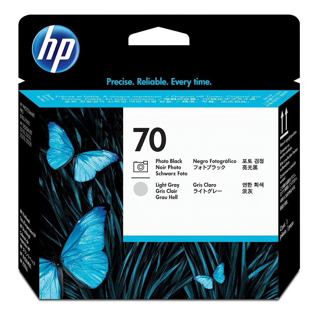 HP 70 - Lysegrå, foto-sort - printhoved - for DesignJet HD Pro MFP, T120, Z2100, Z3100, Z3100ps, Z3200, Z3200ps, Z5200, Z5400