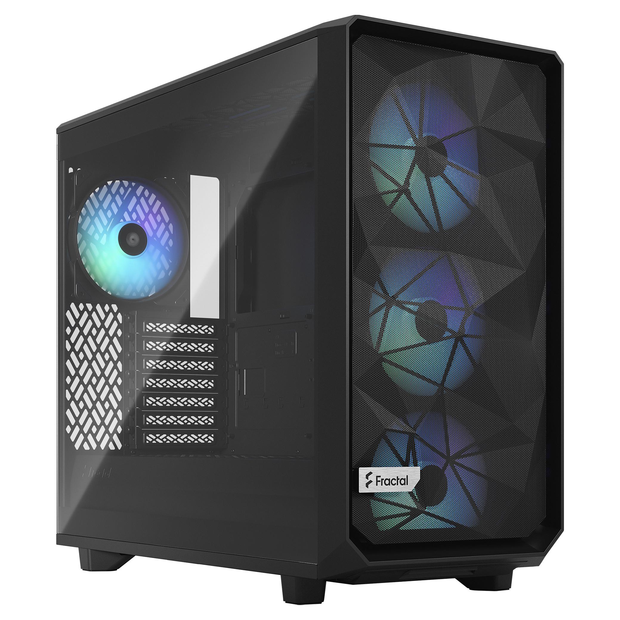 Fractal Design Meshify 2 Lite RGB - Black TG Light Tint - Kabinet - Miditower - Sort