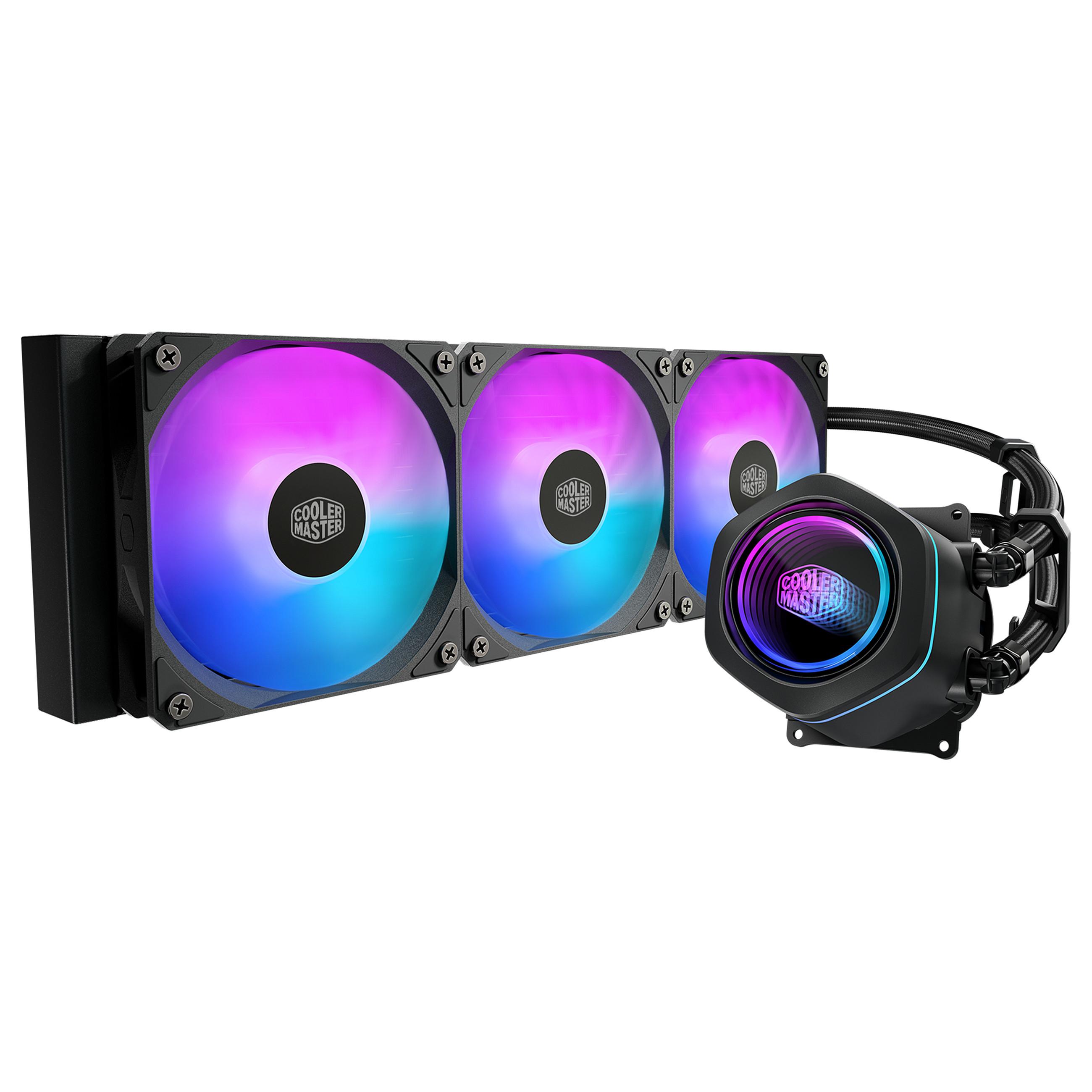 Cooler Master MasterLiquid Core Nex 360 ARGB - Processors flydende kølesystem - Radiatorstørrelse: 360 mm - (for: LGA1851, LGA1700, LGA1200, LGA1151, LGA1150, LGA1156, AM4, AM5) - 120 mm - sort