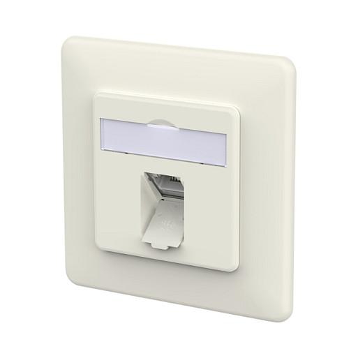 RJ45 netværksdåse METZ CONNECT E-DAT C6A IDC 1 Port UP - hvid
