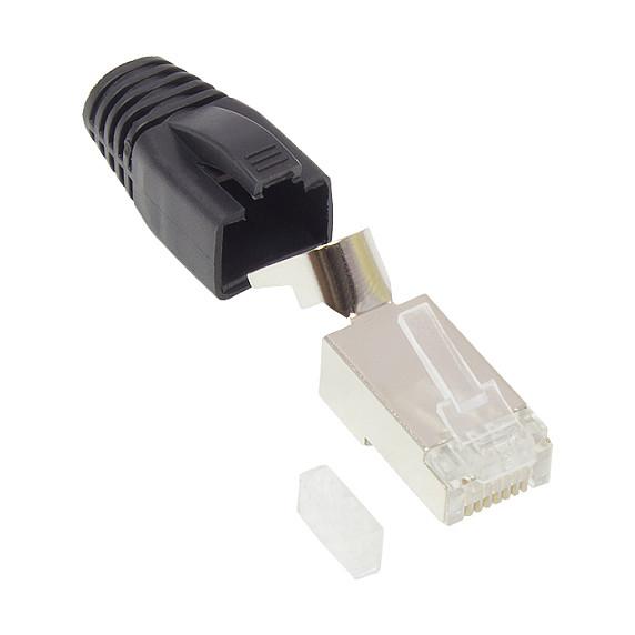 RJ45 netværksstik econ connect GC-N0093 Cat.6A - sort