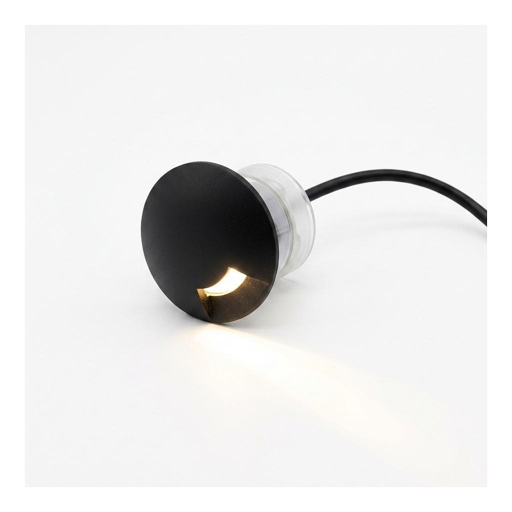 LED gulvindbygningsspot Synergy 21 ARGOS rund Segment-2 IP67 - varm hvid/sort