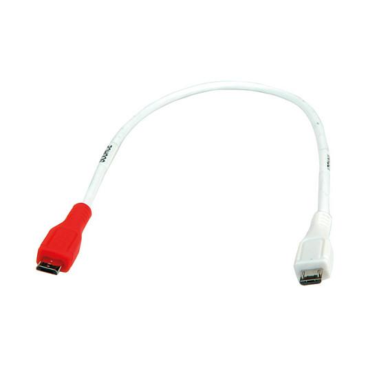 USB 2.0 ladekabel VALUE Micro-USB B til Micro-USB B - hvid
