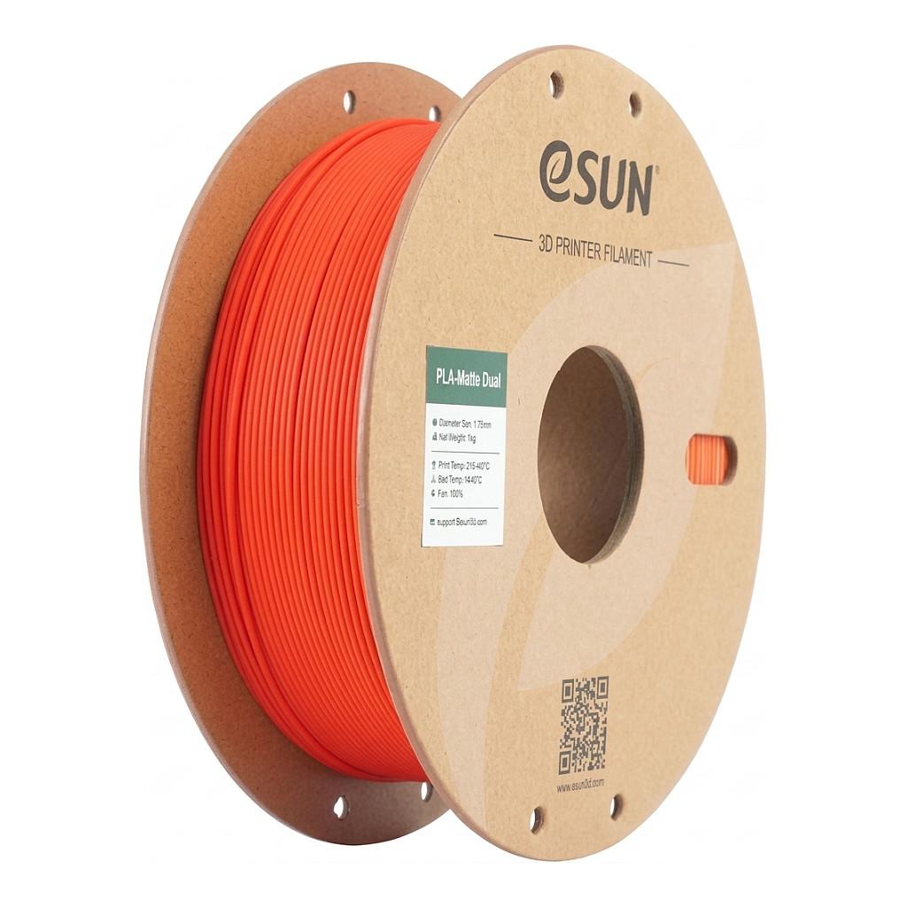 3D-printerfilament eSUN PLA Matte Dual 1,75 mm - rød/gul 1 kg