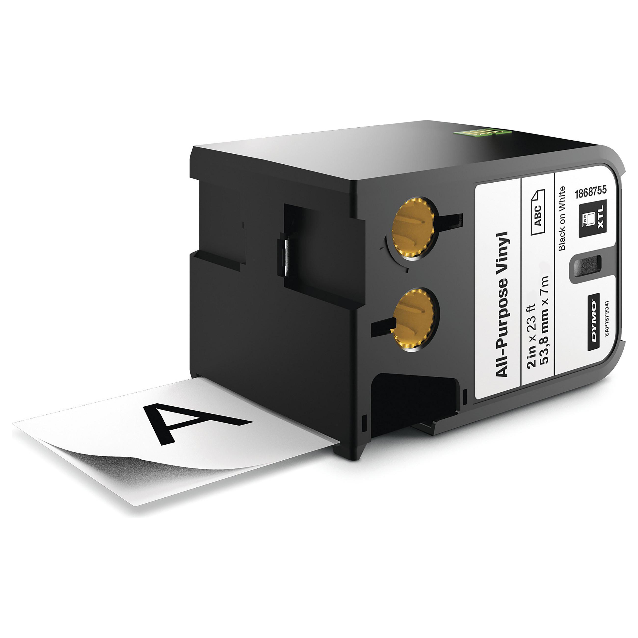 DYMO XTL - Vinyl - sort på hvid - Rulle (5,4 cm x 7,5 m) 1 rulle(r) etiketter - for XTL 500