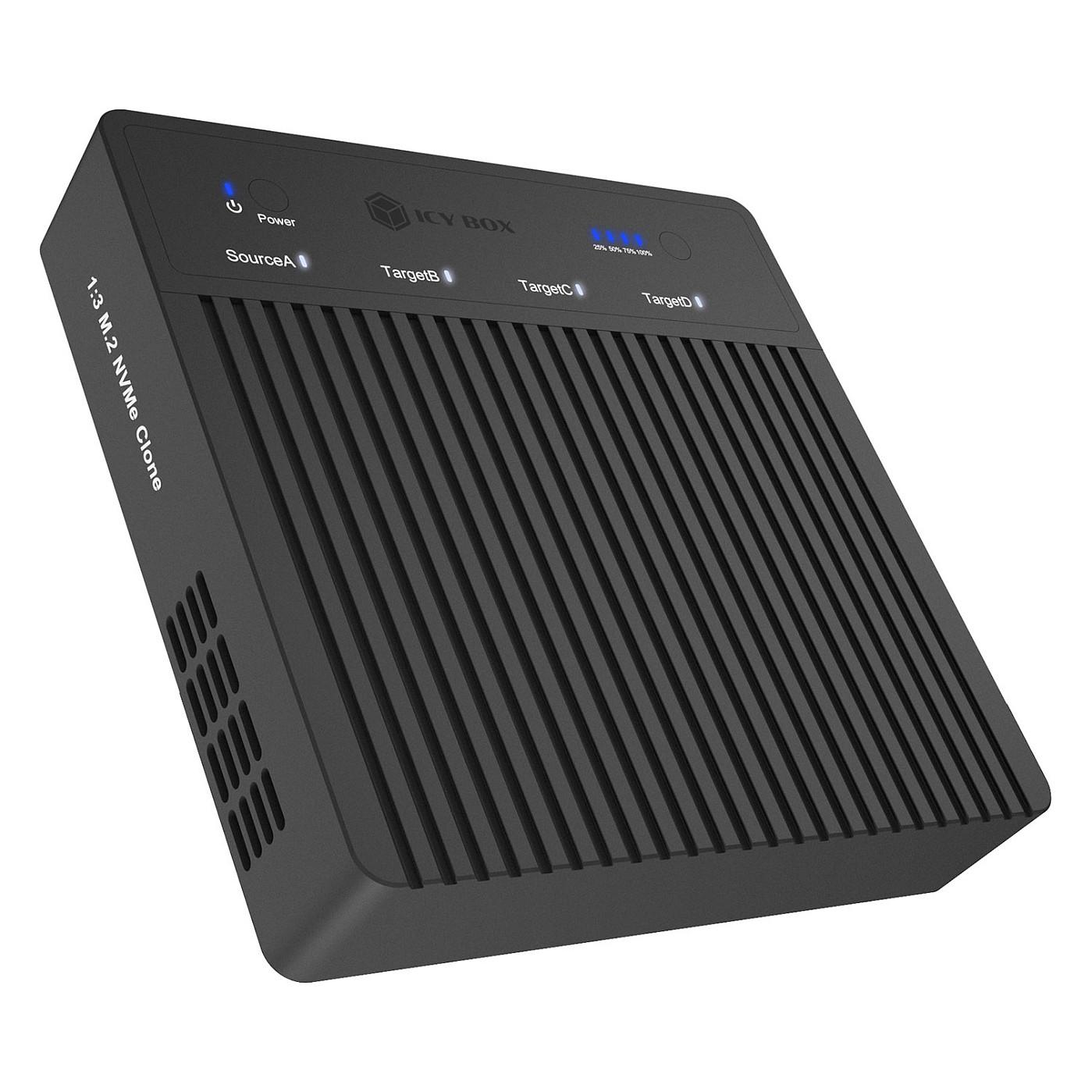 Dockingstation og kloningsstation ICY BOX IB-4013MCL-C4 til 4 x M.2 NVMe SSD