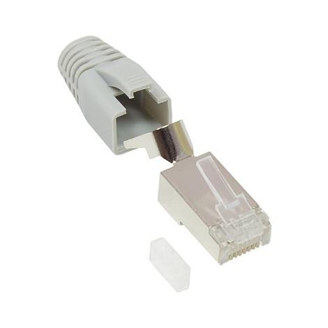 RJ45 netværksstik Good Connections Cat.6A - grå, 50 stk.
