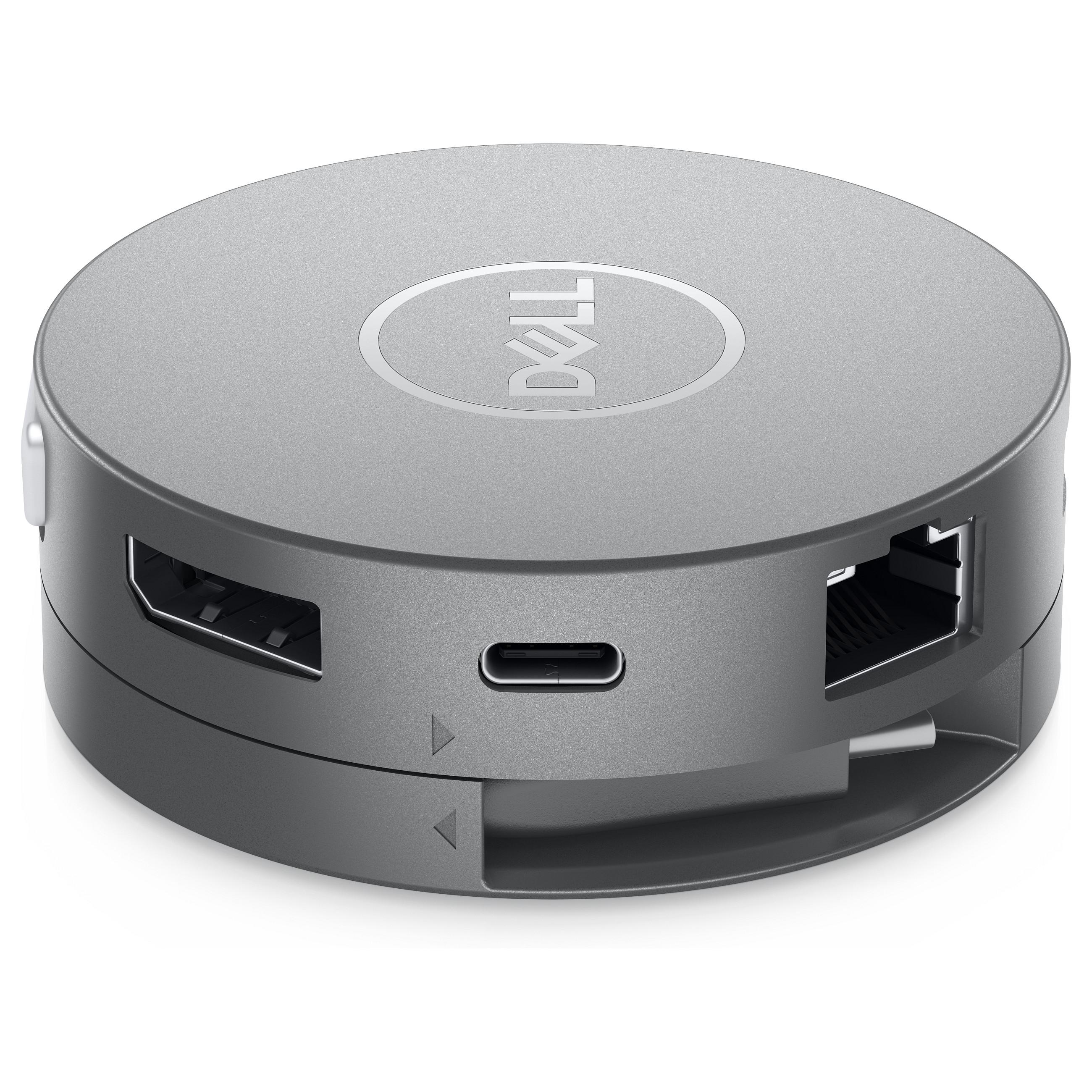 Dell Mobile Adapter DA310 USB-C dockingstation 7-i-1 med HDMI, DisplayPort, VGA og Gigabit Ethernet